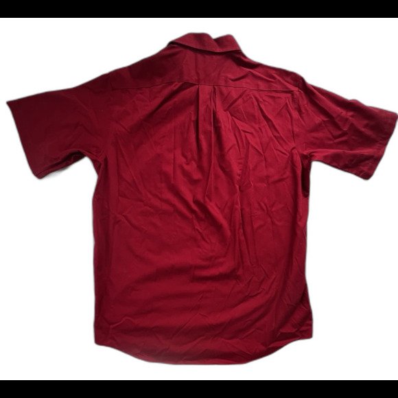 L.L. BEAN Men's Red Short Sleeve Button Up Shirt Size L-Tall Wrinkle Resistant - Picture 9 of 10